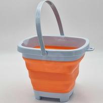 smelio kibirelis - WOOPIE sulankstomas kvadratinis oranžinis kibiras - 5 nuotrauka