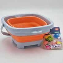 smelio kibirelis - WOOPIE sulankstomas kvadratinis oranžinis kibiras - 7 nuotrauka
