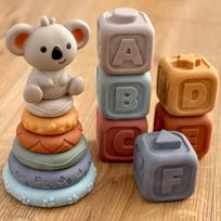 zaislai meskiukai - WOOPIE BABY 51718 3-in-1 sensorinių kaladėlių rinkinys su meškiuku - 7 nuotrauka