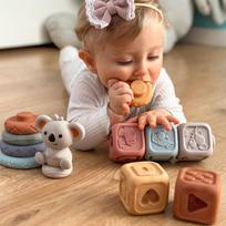 zaislai meskiukai - WOOPIE BABY 51718 3-in-1 sensorinių kaladėlių rinkinys su meškiuku - 9 nuotrauka