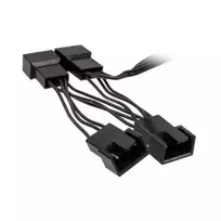 fan - Kolink 1-4 PWM Fan Splitter Cable 35 cm, braided Juodas (Black) - 2 nuotrauka