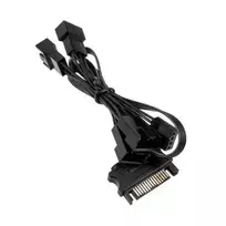 fan - Kolink 1-4 PWM Fan Splitter Cable 35 cm, braided Juodas (Black) - 4 nuotrauka