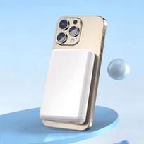 magnetinis power bank - Dudao K14S Magnetic Power Bank 20W 5000mAh 1x USB-A 1x USB-C - White - 3 nuotrauka