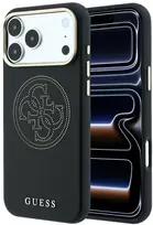 iphone telefonai - Guess Perforated 4G Gold Logo Magsafe Case, skirtas iPhone 17 Pro / 18 Pro – juodos spalvos - 1 nuotrauka