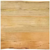 Stalviršis, 80x80x2,5cm, mango medienos masyvas, su gyvu kraštu