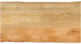 Stalviršis, 120x60x2,5cm, mango masyvas, su gyvu kraštu