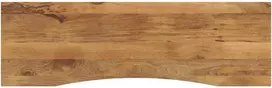 Rašomojo stalo stalviršis su linkiu, 160x50x2,5 cm, mango