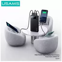 powerbank 20w - Usams PB80, 10000mAh, 20W, baltas (white) - 4 nuotrauka