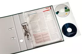 imautes - Leitz Įmautės Esselte, A4, 130 mikr., su kišene 2 CD dėklams (5) 0810-002 - 2 nuotrauka