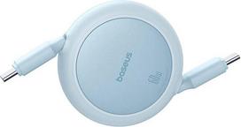usb c laidas 60w - Baseus Free2Pull Mini USB-C į USB-C 60W USB laidas, 1m Mėlynas (Blue) - 4 nuotrauka