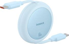 usb c laidas 60w - Baseus Free2Pull Mini USB-C į USB-C 60W USB laidas, 1m Mėlynas (Blue) - 6 nuotrauka