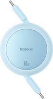 usb c laidas 60w - Baseus Free2Pull Mini USB-C į USB-C 60W USB laidas, 1m Mėlynas (Blue) - 7 nuotrauka