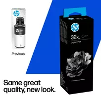 juodas spausdintuvo rasalas buteliukas - HP 32 Black Original Ink Bottle | 1VV24AE - 4 nuotrauka