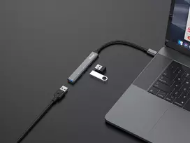 usb 2.4 a - Equip įrengti USB-Hub 4-Port 3.1/C (1x 3.0/3x 2.0) be įkroviklio grau - 3 nuotrauka