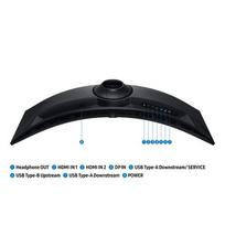 144hz monitoriai - Samsung Odyssey G9 LS49FG916EUXEN 49", VA, 32:9, 5120 x 1440, Juodas (Black) - 4 nuotrauka