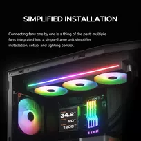 rgb ventiliatoriai - Cougar Unity240-FB 240 ARGB PWM White - 5 nuotrauka