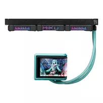vandens ausintuvas - ASUS ROG RYUO IV 360 ARGB Hatsune Miku Edition Procesoriaus Aušintuvas Juodas, Turkis - 2 nuotrauka