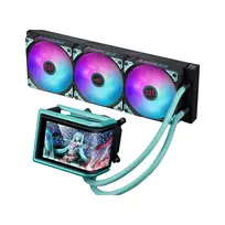 vandens ausintuvas - ASUS ROG RYUO IV 360 ARGB Hatsune Miku Edition Procesoriaus Aušintuvas Juodas, Turkis - 4 nuotrauka