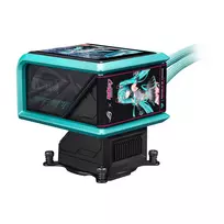 vandens ausintuvas - ASUS ROG RYUO IV 360 ARGB Hatsune Miku Edition Procesoriaus Aušintuvas Juodas, Turkis - 5 nuotrauka