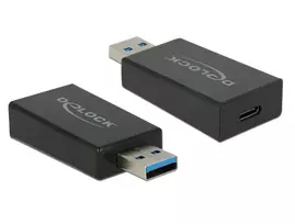 type 2 kabelis - Delock Converter USB3.1 Gen2 Type A To USB Type-C female Active Black - 2 nuotrauka