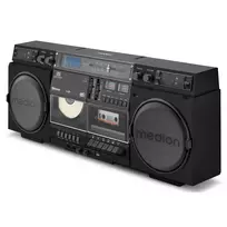 boombox radijas - Medion LIFE P66538 Retro-Boombox Juodas (Black) - 5 nuotrauka