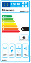 gartraukis 60 cm - Hisense MH6TL4TB - 2 nuotrauka