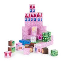 magnetiniai kubeliai - Multistore magnetinių kaladėlių rinkinys Pink Castle, 96 vnt - 2 nuotrauka