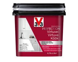 Emaliniai dažai baldams ir dažytų paviršių defektams šalinti V33 Renovation Perfection Kitchen, satininiai, Balta (White), 0.75 l