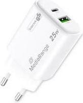 2 usb power adapteris - POWER ADAPTER USB/USB-C 25W/FAST MRMA112-2 MEDIARANGE - 2 nuotrauka
