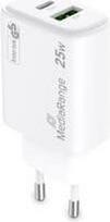 2 usb power adapteris - POWER ADAPTER USB/USB-C 25W/FAST MRMA112-2 MEDIARANGE - 3 nuotrauka