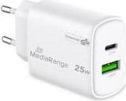 2 usb power adapteris - POWER ADAPTER USB/USB-C 25W/FAST MRMA112-2 MEDIARANGE - 5 nuotrauka