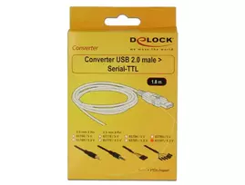 usb ttl - Delock USB 2.0-A į TTL 6 kontaktų antraštė, 1.8m, Juodas (Black) / 83787 - 2 nuotrauka