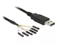 usb ttl - Delock USB 2.0-A į TTL 6 kontaktų antraštė, 1.8m, Juodas (Black) / 83787 - 3 nuotrauka