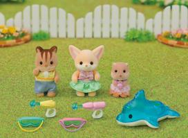 sylvanian families - Figūrėlių rinkinys Sylvanian Families Pool Party Trio 5749, 3 vnt., įvairių spalvų - 2 nuotrauka
