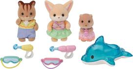 sylvanian families - Figūrėlių rinkinys Sylvanian Families Pool Party Trio 5749, 3 vnt., įvairių spalvų - 4 nuotrauka