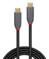 type 2 kabelis - Lindy USB 3.1 Kabelis Typ C/C 5A PD Anthra Line M/M 1m - 2 nuotrauka