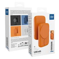magsafe power bank 20w - Blue Star Slim DG-P8, 5000mAh, 15W, MagSafe, oranžinis - 3 nuotrauka