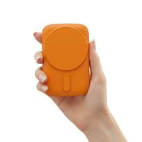 magsafe power bank 20w - Blue Star Slim DG-P8, 5000mAh, 15W, MagSafe, oranžinis - 7 nuotrauka
