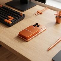 magsafe baterija - Forcell F-Energy SuperSlim F10K8, 10000mAh, 15W, MagSafe, oranžinis - 8 nuotrauka