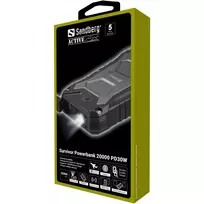 20000mah 30w - Sandberg 420-92 Survivor Powerbank 20000 PD30W - 2 nuotrauka