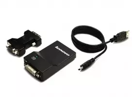 dvi kabelis - Lenovo USB 3.0 To DVI/VGA Monitor Adapter - 4 nuotrauka