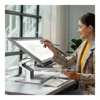4k monitorius - Alogic Clarity Fold Touch 27" 4K UHD, Touchscreen, juodas/sidabrinis - 6 nuotrauka