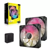 kompiuterio ventiliatorius - Corsair iCUE LINK RX140 MAX RGB PWM Fan 140mm Black 2 vnt. - 3 nuotrauka