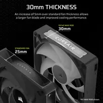 kompiuterio ventiliatorius - Corsair iCUE LINK RX140 MAX RGB PWM Fan 140mm Black 2 vnt. - 4 nuotrauka
