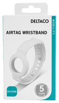 smart tag - Prekės aprašymasDELTACO silikoninė apyrankė Apple AirTag, reguliuojamo dydžio, baltaAtspari dili - 2 nuotrauka