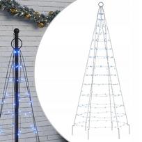 veliavos stiebas - FPRVXL358111 LED Kalėdų eglutė ant vėliavos stiebo, 180 cm, Mėlyna (Blue) - 3 nuotrauka