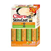 churu inaba - Skanėstas katėms Inaba Churu Skin & Coat, vištiena, 0.28 kg, 20 vnt. - 1 nuotrauka