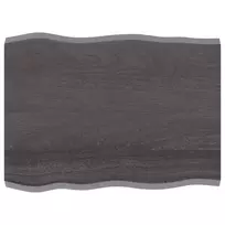 Stalviršis, tamsiai ruda, 80x60x(2-4) cm, medienos masyvas