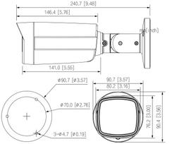 smart kamer - Dahua HFW1801TH-IL-A-0360B-S3-DIP 8MP - 4 nuotrauka