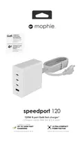 ikroviklis 120w usb c - Įkroviklis Mophie 1x USB-A 3x USB-C (MPH056) - 3 nuotrauka